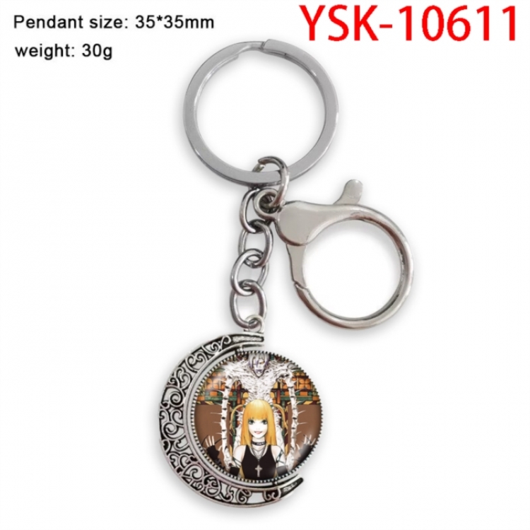 Death note Anime double-sided crystal rotating gemstone keychain pendant price for 5 pcs