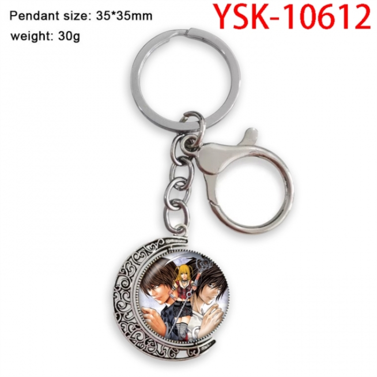 Death note Anime double-sided crystal rotating gemstone keychain pendant price for 5 pcs