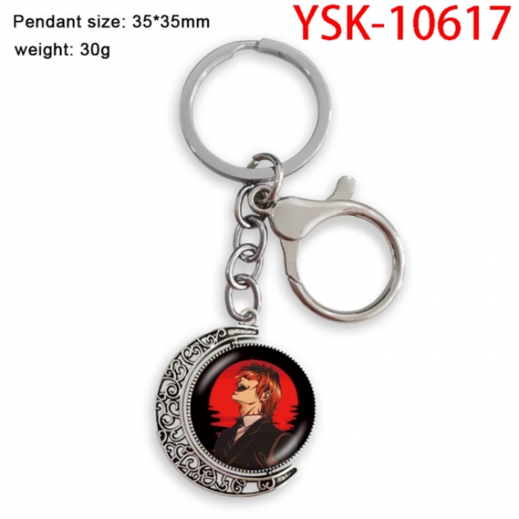 Death note Anime double-sided crystal rotating gemstone keychain pendant price for 5 pcs