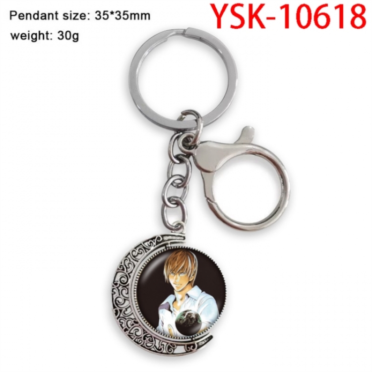 Death note Anime double-sided crystal rotating gemstone keychain pendant price for 5 pcs