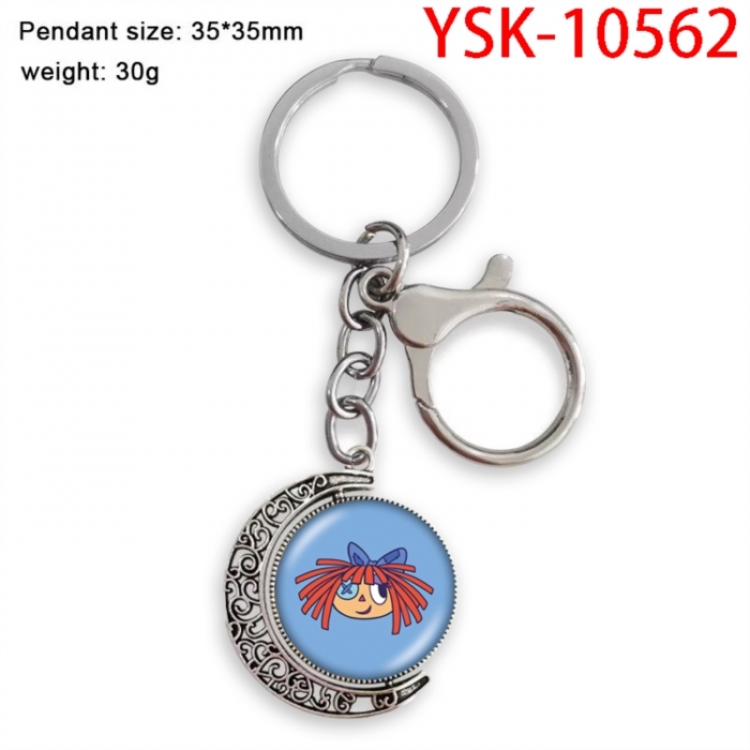 The Amazing Digital Circus Anime double-sided crystal rotating gemstone keychain pendant price for 5 pcs