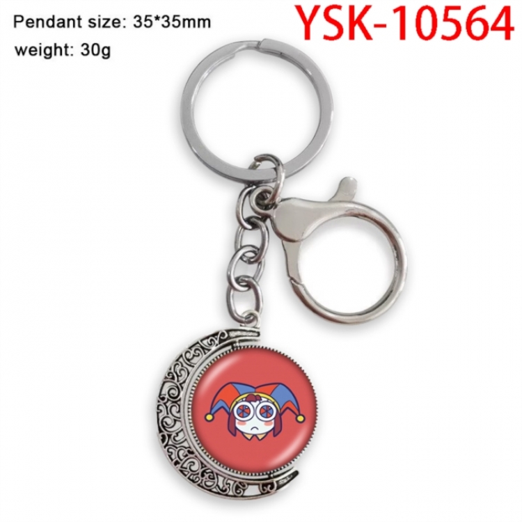 The Amazing Digital Circus Anime double-sided crystal rotating gemstone keychain pendant price for 5 pcs