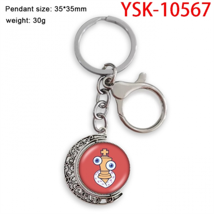 The Amazing Digital Circus Anime double-sided crystal rotating gemstone keychain pendant price for 5 pcs