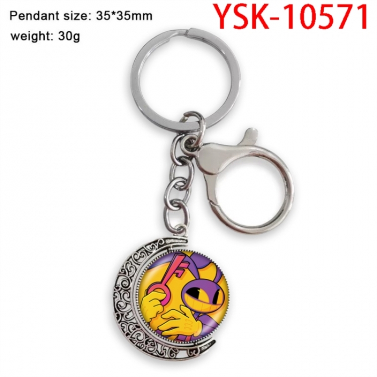 The Amazing Digital Circus Anime double-sided crystal rotating gemstone keychain pendant price for 5 pcs