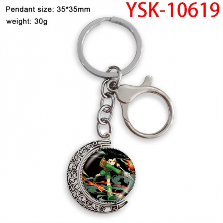 HunterXHunter Anime double-sided crystal rotating gemstone keychain pendant price for 5 pcs