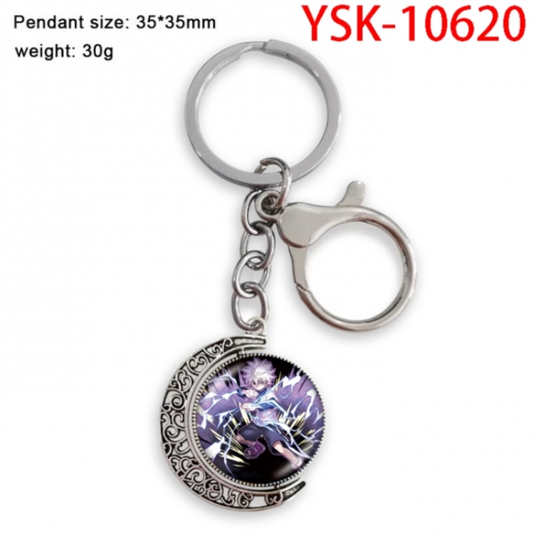 HunterXHunter Anime double-sided crystal rotating gemstone keychain pendant price for 5 pcs