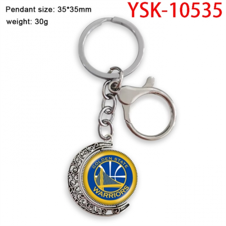 basketball Anime double-sided crystal rotating gemstone keychain pendant price for 5 pcs