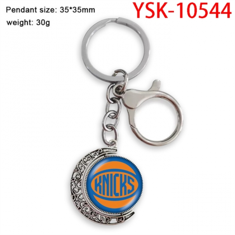 basketball Anime double-sided crystal rotating gemstone keychain pendant price for 5 pcs