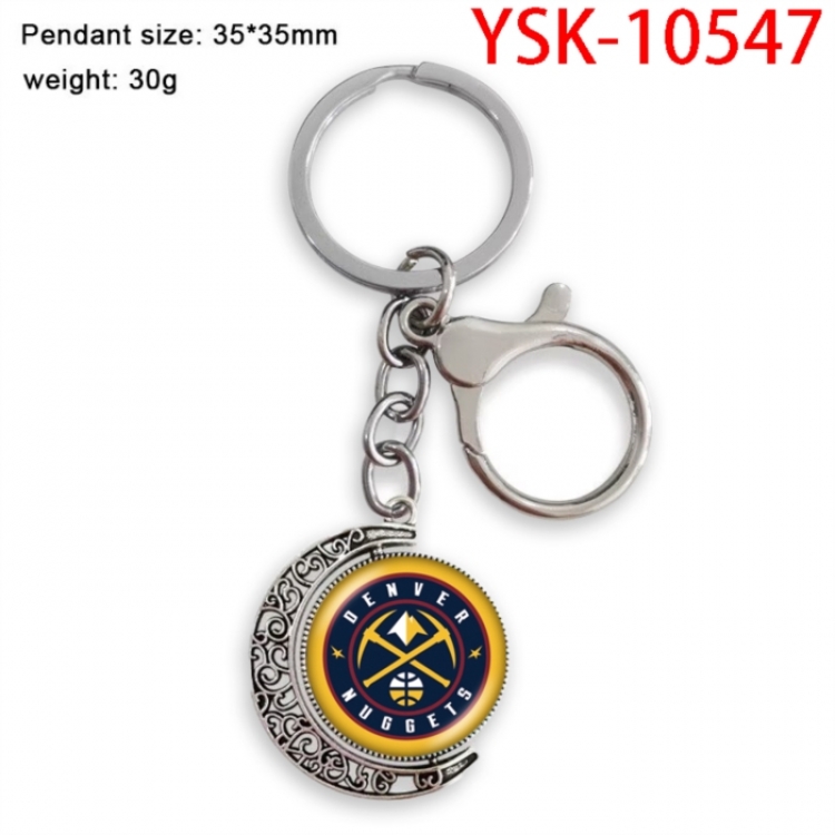 basketball Anime double-sided crystal rotating gemstone keychain pendant price for 5 pcs