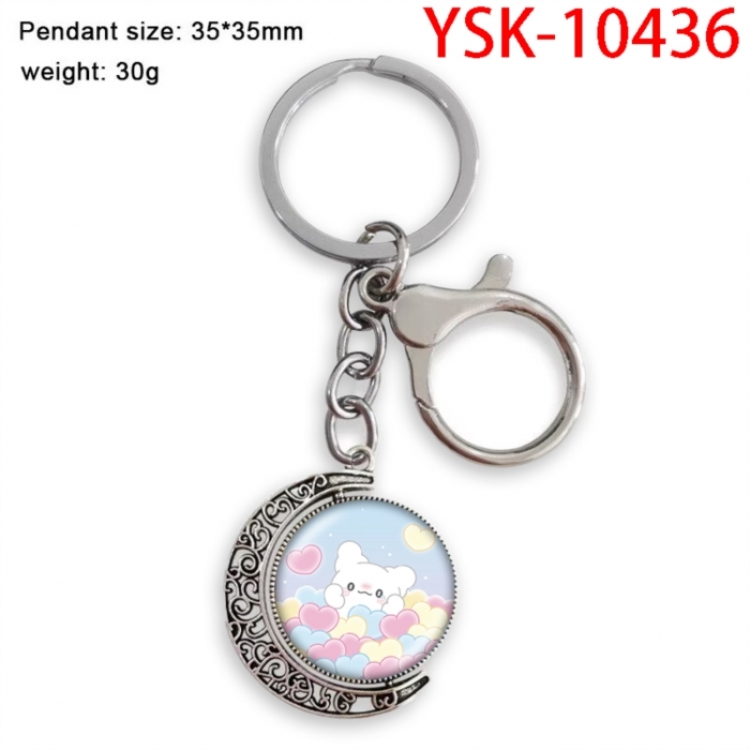 Hanamaru Anime double-sided crystal rotating gemstone keychain pendant price for 5 pcs
