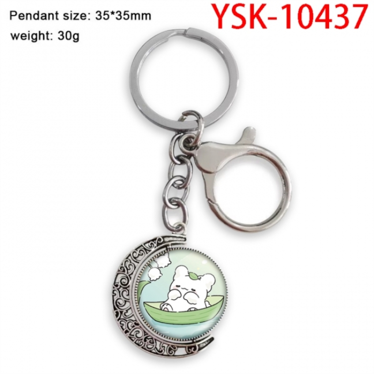 Hanamaru Anime double-sided crystal rotating gemstone keychain pendant price for 5 pcs