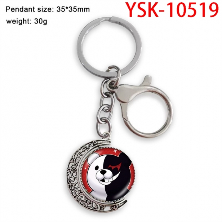 Dangan-Ronpa Anime double-sided crystal rotating gemstone keychain pendant price for 5 pcs