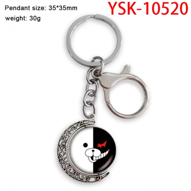 Dangan-Ronpa Anime double-sided crystal rotating gemstone keychain pendant price for 5 pcs