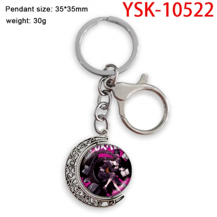 Dangan-Ronpa Anime double-sided crystal rotating gemstone keychain pendant price for 5 pcs