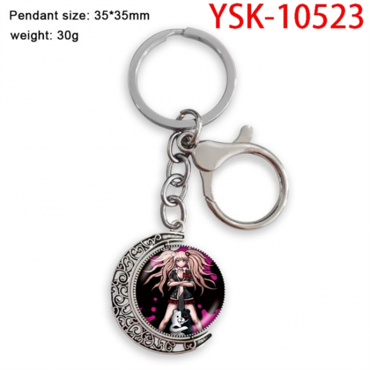 Dangan-Ronpa Anime double-sided crystal rotating gemstone keychain pendant price for 5 pcs