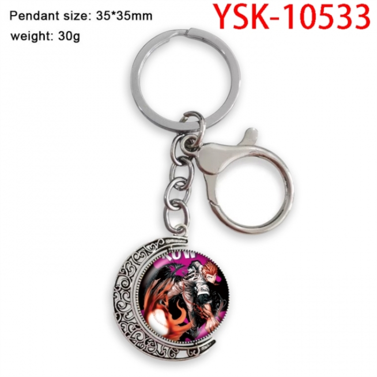 Dangan-Ronpa Anime double-sided crystal rotating gemstone keychain pendant price for 5 pcs