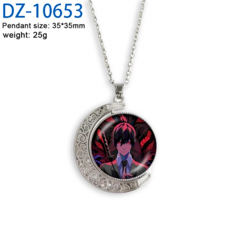 Chainsaw Man Anime Double sided Crystal Rotating Gem Necklace price for 5 pcs