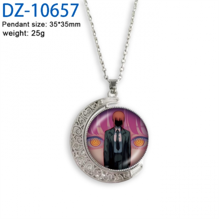Chainsaw Man Anime Double sided Crystal Rotating Gem Necklace price for 5 pcs