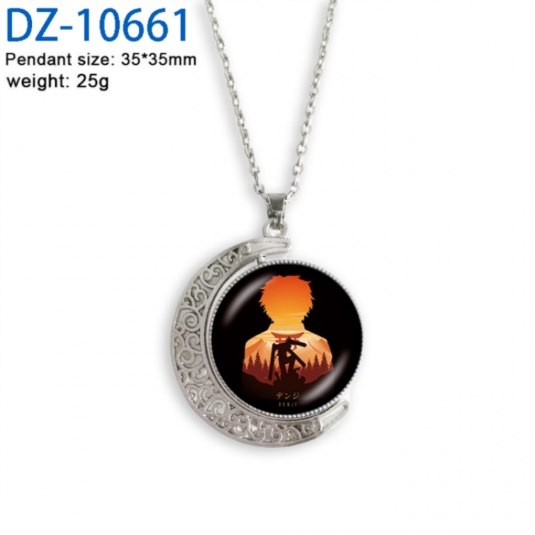 Chainsaw Man Anime Double sided Crystal Rotating Gem Necklace price for 5 pcs