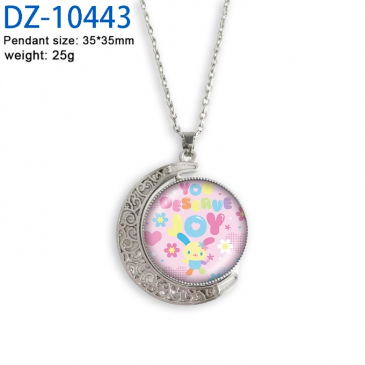 Sanrio Anime Double sided Crystal Rotating Gem Necklace price for 5 pcs