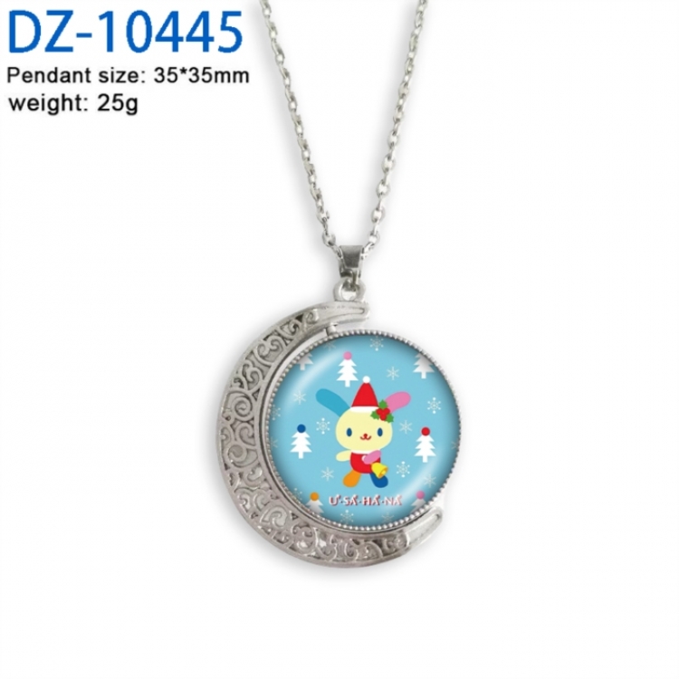 Sanrio Anime Double sided Crystal Rotating Gem Necklace price for 5 pcs