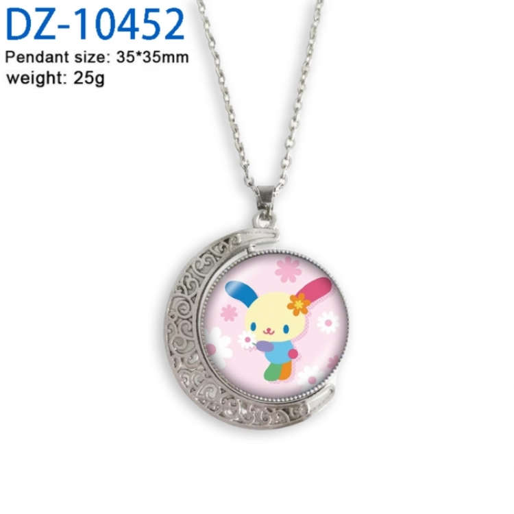 Sanrio Anime Double sided Crystal Rotating Gem Necklace price for 5 pcs