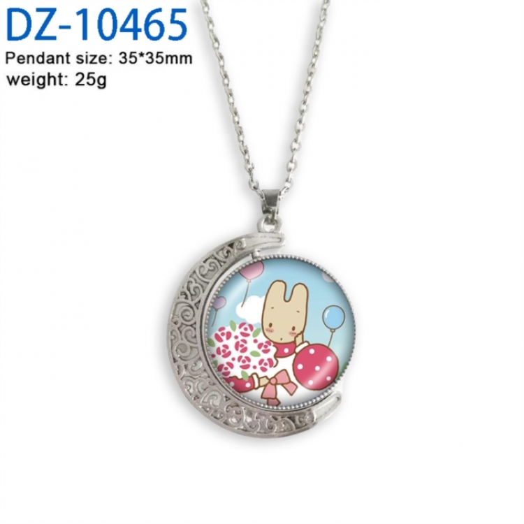 Sanrio Anime Double sided Crystal Rotating Gem Necklace price for 5 pcs