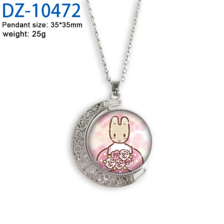 Sanrio Anime Double sided Crystal Rotating Gem Necklace price for 5 pcs