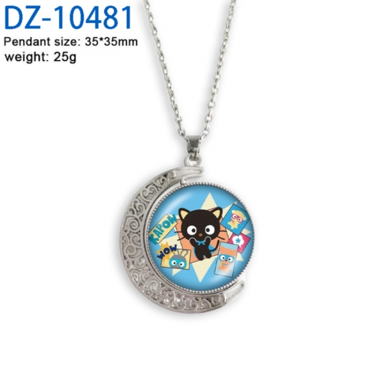 Sanrio Anime Double sided Crystal Rotating Gem Necklace price for 5 pcs