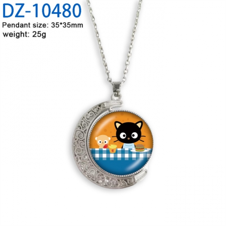Sanrio Anime Double sided Crystal Rotating Gem Necklace price for 5 pcs