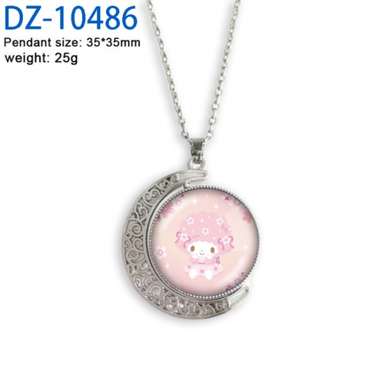 Sanrio Anime Double sided Crystal Rotating Gem Necklace price for 5 pcs