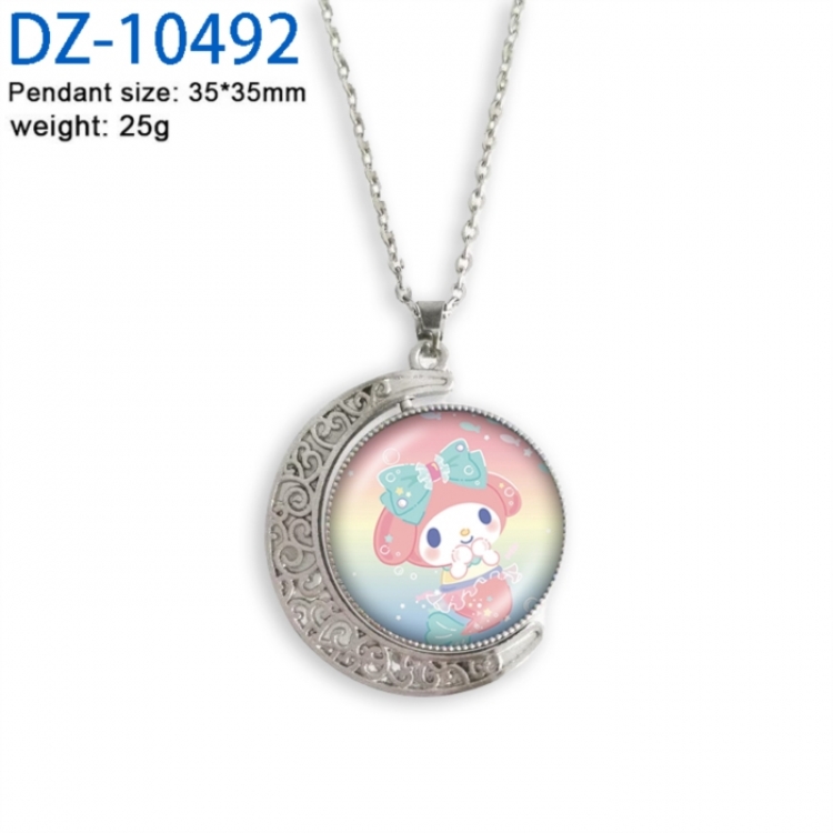 Sanrio Anime Double sided Crystal Rotating Gem Necklace price for 5 pcs