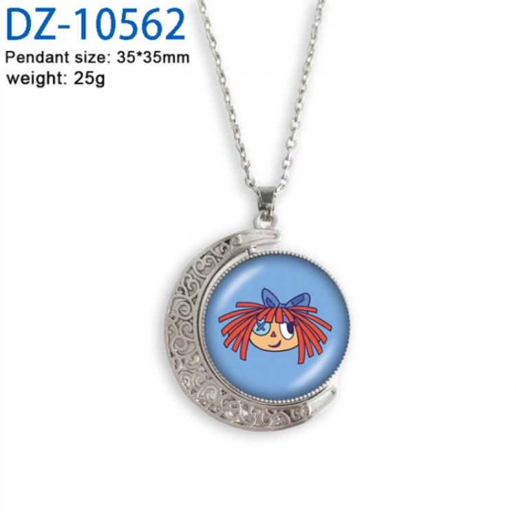 The Amazing Digital Circus Anime Double sided Crystal Rotating Gem Necklace price for 5 pcs