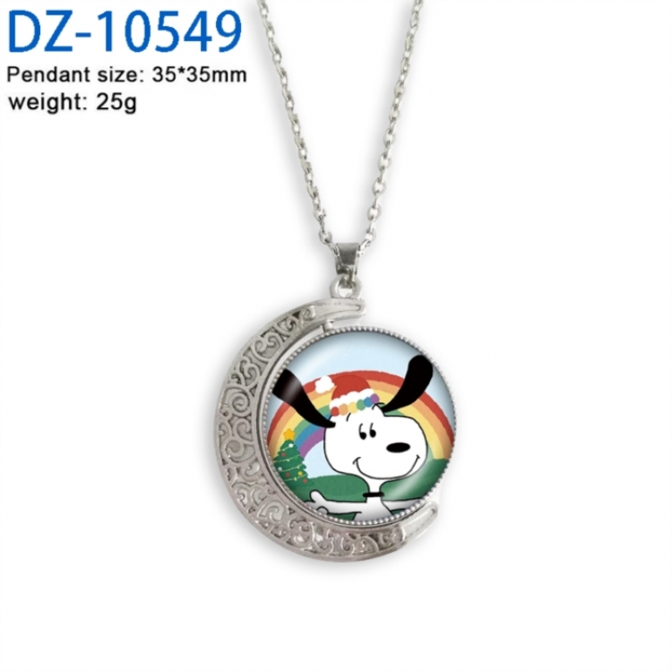 SNOOPY Anime Double sided Crystal Rotating Gem Necklace price for 5 pcs