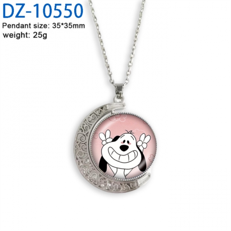 SNOOPY Anime Double sided Crystal Rotating Gem Necklace price for 5 pcs