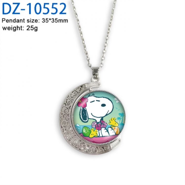 SNOOPY Anime Double sided Crystal Rotating Gem Necklace price for 5 pcs
