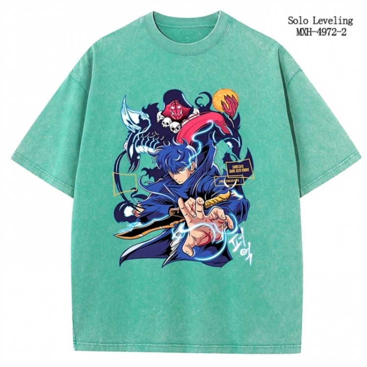 Solo Leveling:Arise Anime peripheral pure cotton washed and worn T-shirt from S to 2XL