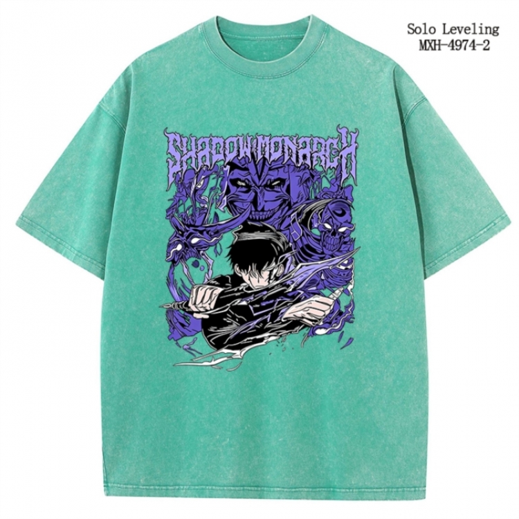 Solo Leveling:Arise Anime peripheral pure cotton washed and worn T-shirt from S to 2XL