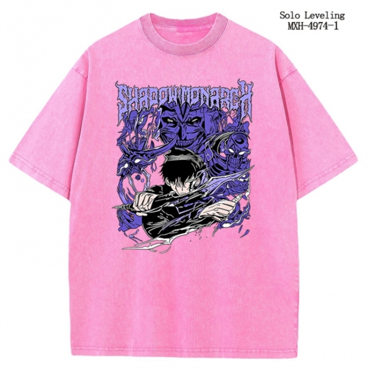 Solo Leveling:Arise Anime peripheral pure cotton washed and worn T-shirt from S to 2XL