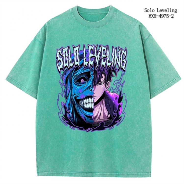 Solo Leveling:Arise Anime peripheral pure cotton washed and worn T-shirt from S to 2XL