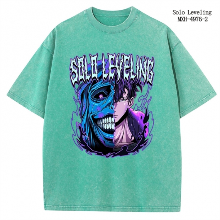 Solo Leveling:Arise Anime peripheral pure cotton washed and worn T-shirt from S to 2XL