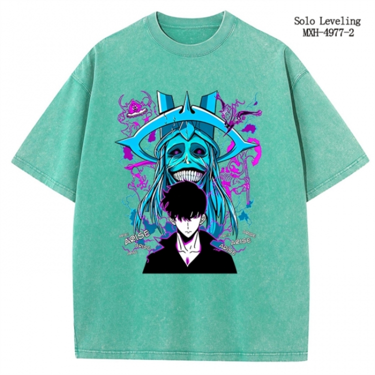 Solo Leveling:Arise Anime peripheral pure cotton washed and worn T-shirt from S to 2XL