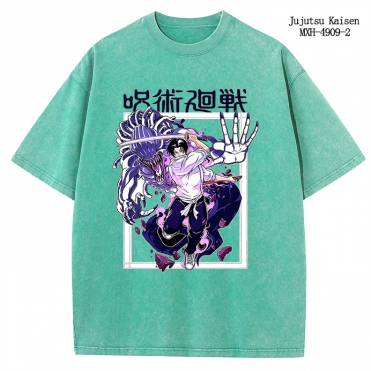 Jujutsu Kaisen Anime peripheral pure cotton washed and worn T-shirt from S to 2XL