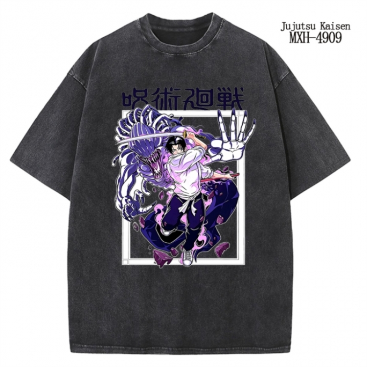 Jujutsu Kaisen Anime peripheral pure cotton washed and worn T-shirt from S to 2XL