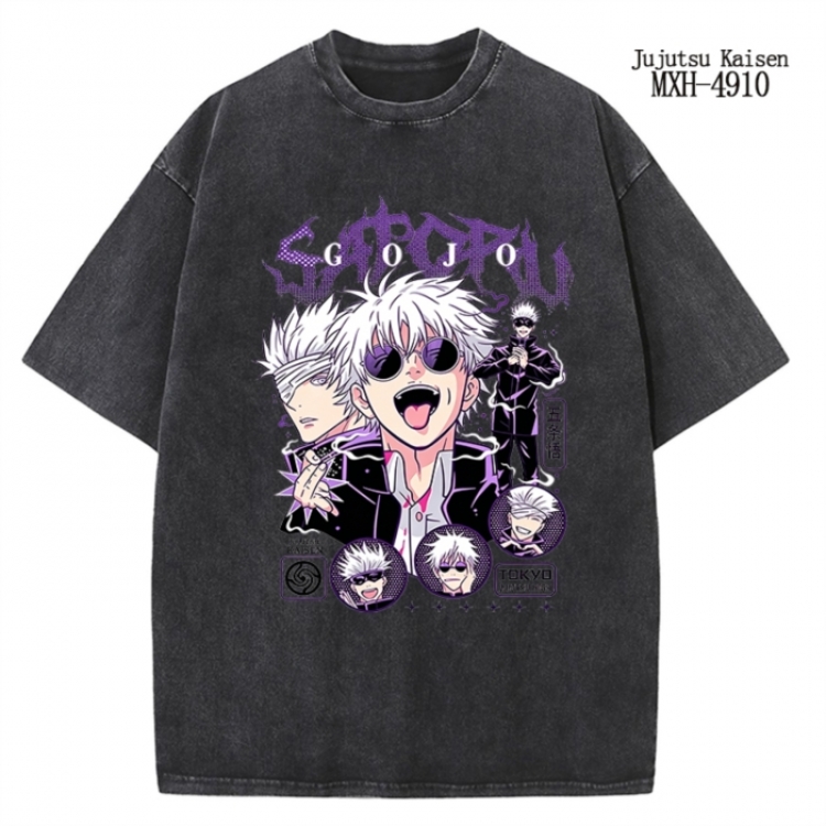 Jujutsu Kaisen Anime peripheral pure cotton washed and worn T-shirt from S to 2XL