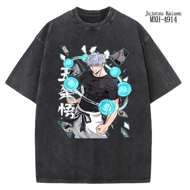 Jujutsu Kaisen Anime peripheral pure cotton washed and worn T-shirt from S to 2XL
