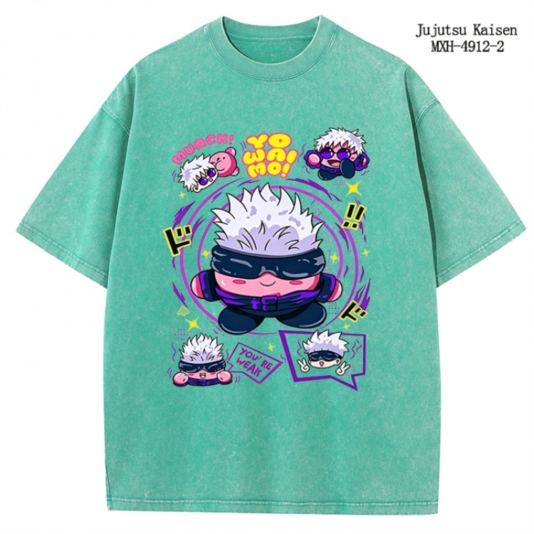 Jujutsu Kaisen Anime peripheral pure cotton washed and worn T-shirt from S to 2XL