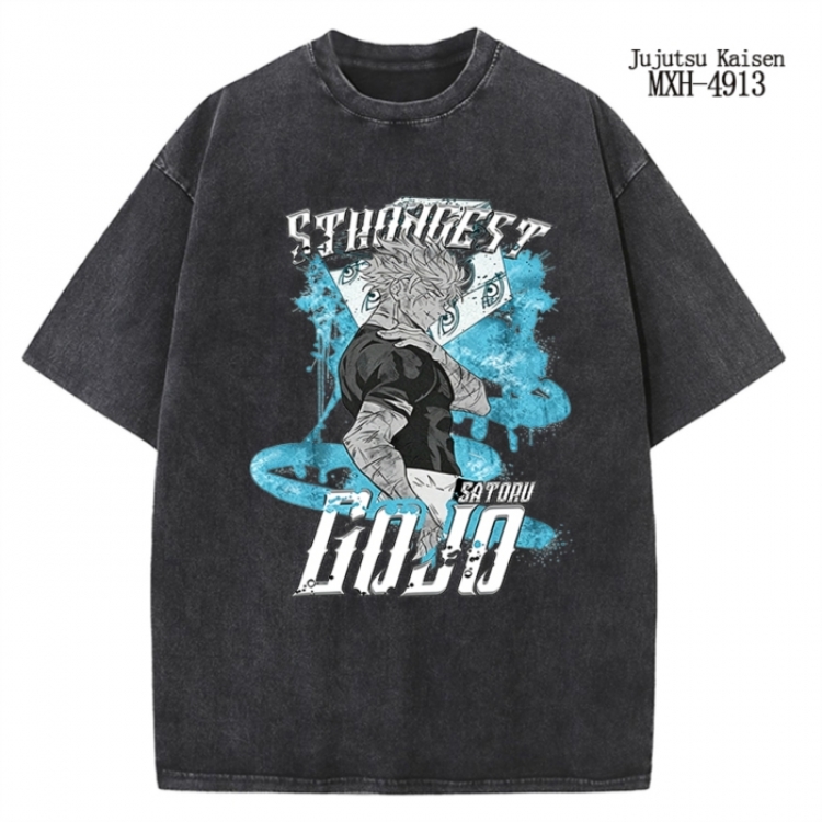 Jujutsu Kaisen Anime peripheral pure cotton washed and worn T-shirt from S to 2XL
