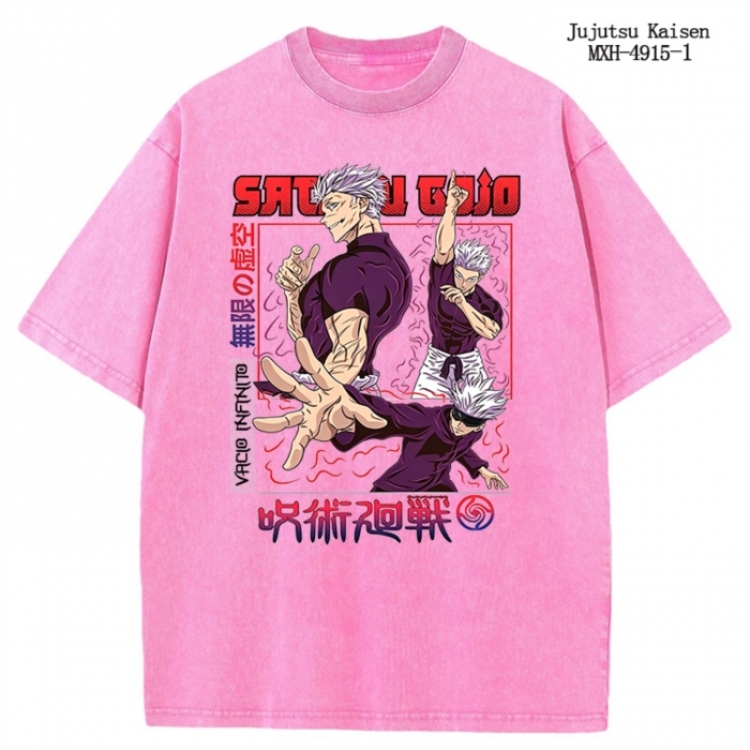 Jujutsu Kaisen Anime peripheral pure cotton washed and worn T-shirt from S to 2XL