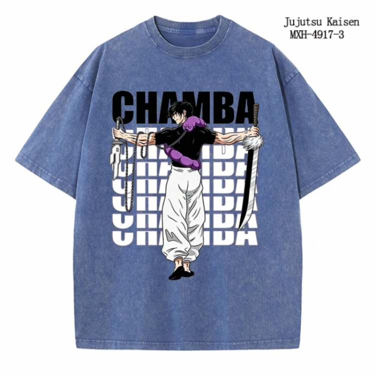 Jujutsu Kaisen Anime peripheral pure cotton washed and worn T-shirt from S to 2XL